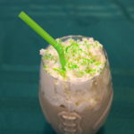 powerhouse protein smoothie with green sparkles