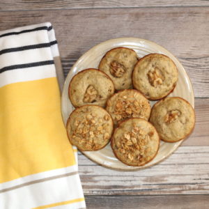 banana muffin tops baked