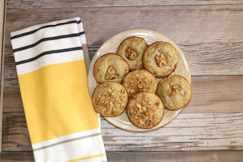 banana muffin thins baked