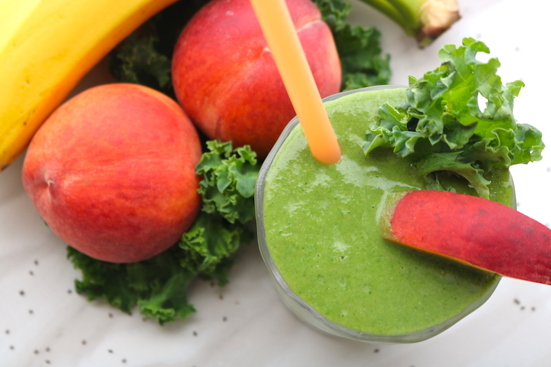 peachy green monster smoothie