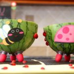 watermelon bowls decorated