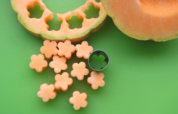 cantaloupe cut flower pieces