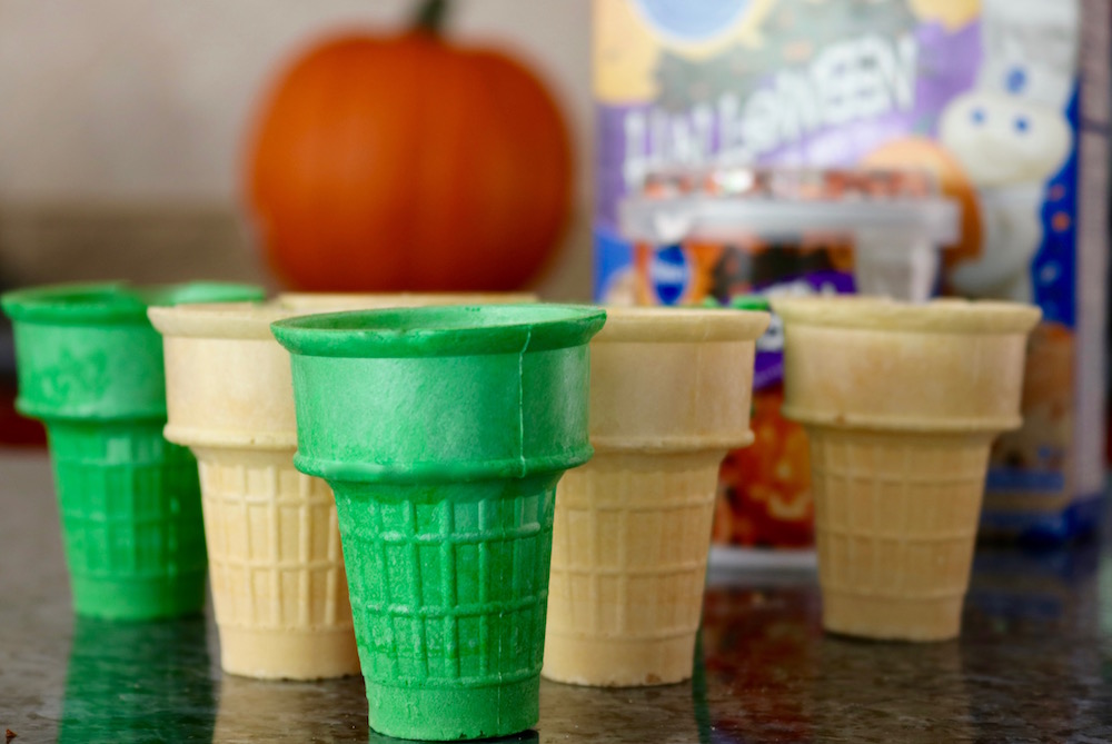 green icecream cones