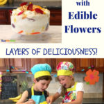 hawaiian trifle with edible flowers