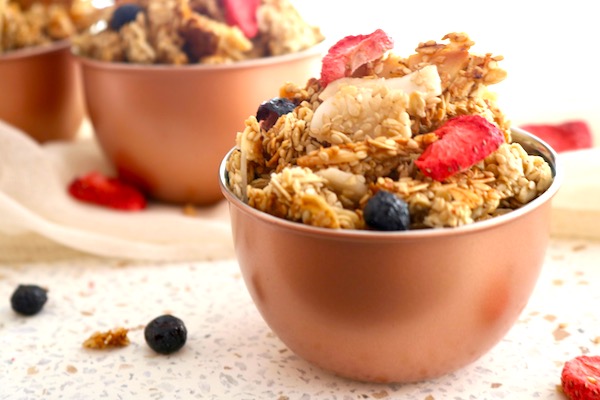 crunchy granola snack with dried fruit