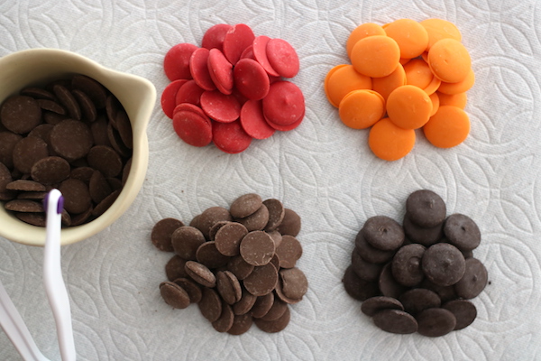 chocolate wafers and candy melts