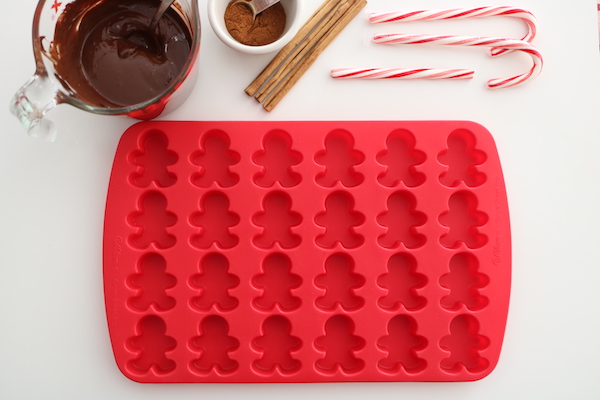gingerbread molds for candy cane cocoa recipe