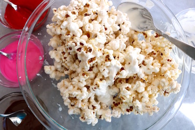 valentine popcorn with melted candy melts