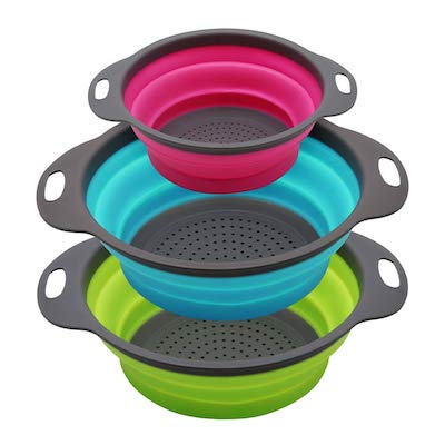 Qimh collapsible colander strainers