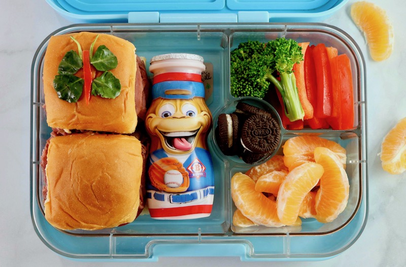 back to school kid friendly slider recipe with veggie butterfly
