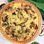 tn cheese and mushroom quiche baked