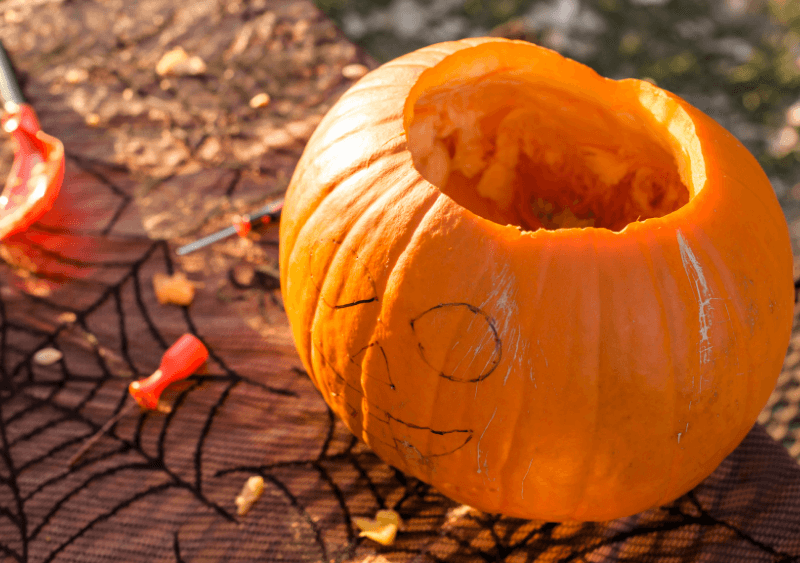 pumpkin carving cut out top