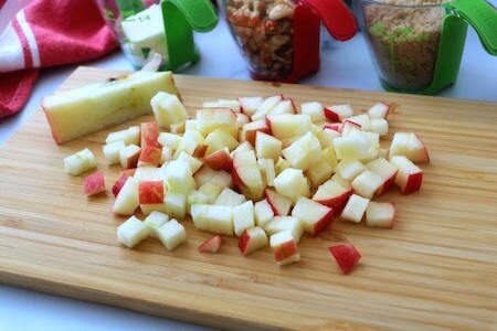 diced apple pieces