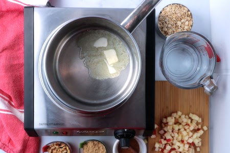 butter melting in pot