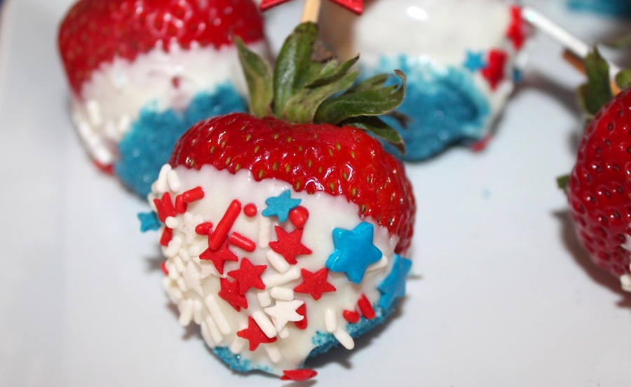 star spangled strawberries candy stars