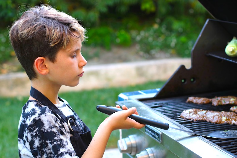 grilled steak fajitas kids grilling