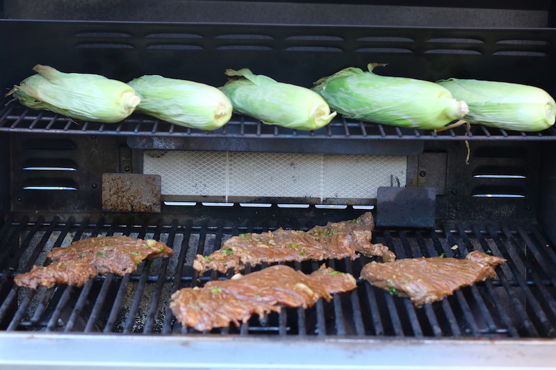 grilled steak fajitas grilling