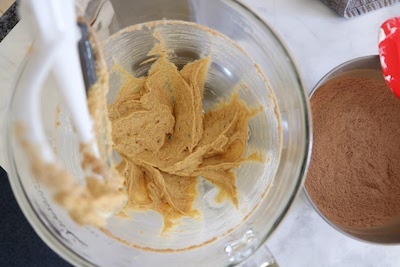 chocolate snowball cookies creaming butter