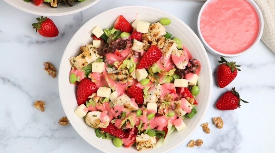 Easy Healthy Grilled Chicken & Strawberry Salad Recipe