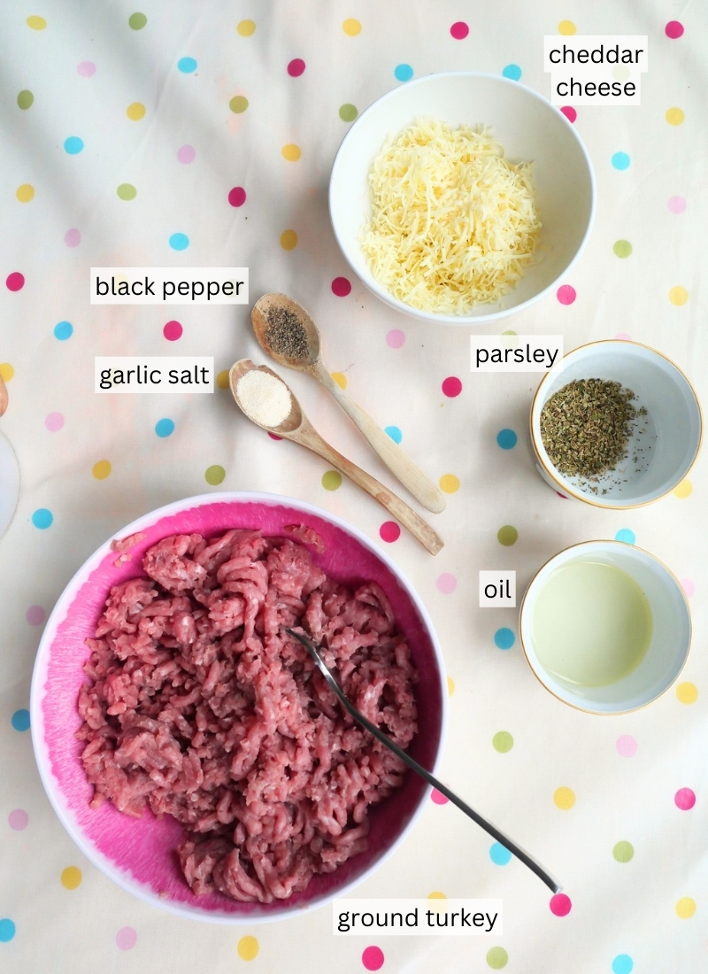 ingredients for healthy turkey burger recipe without breadcrumbs