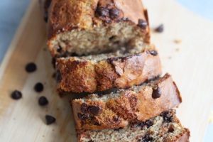 Choco chip banana bread feature image