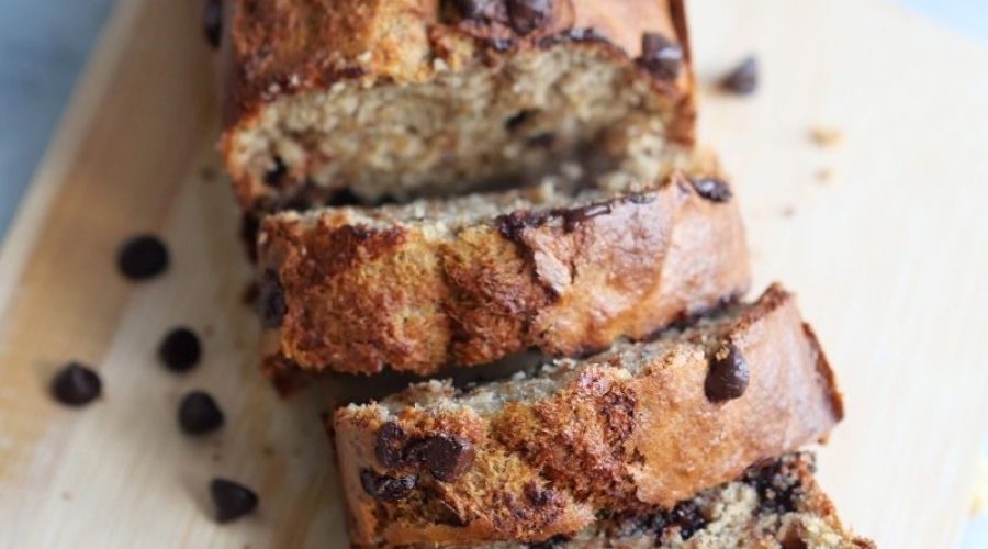 Choco chip banana bread feature image