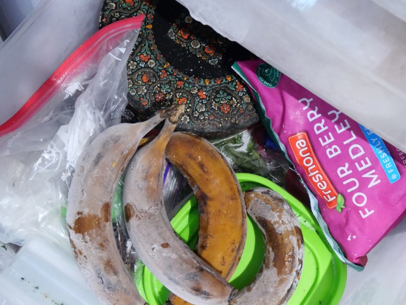 freezing bananas for banana bread