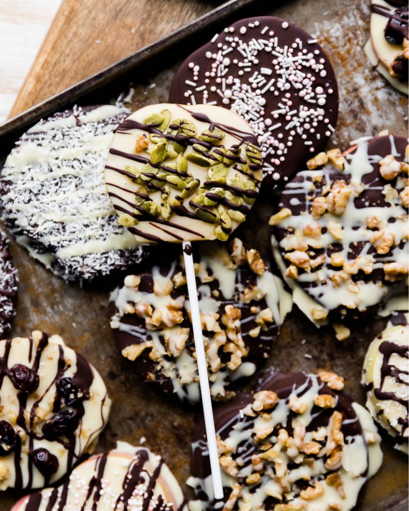 Chocolate Apple Pops