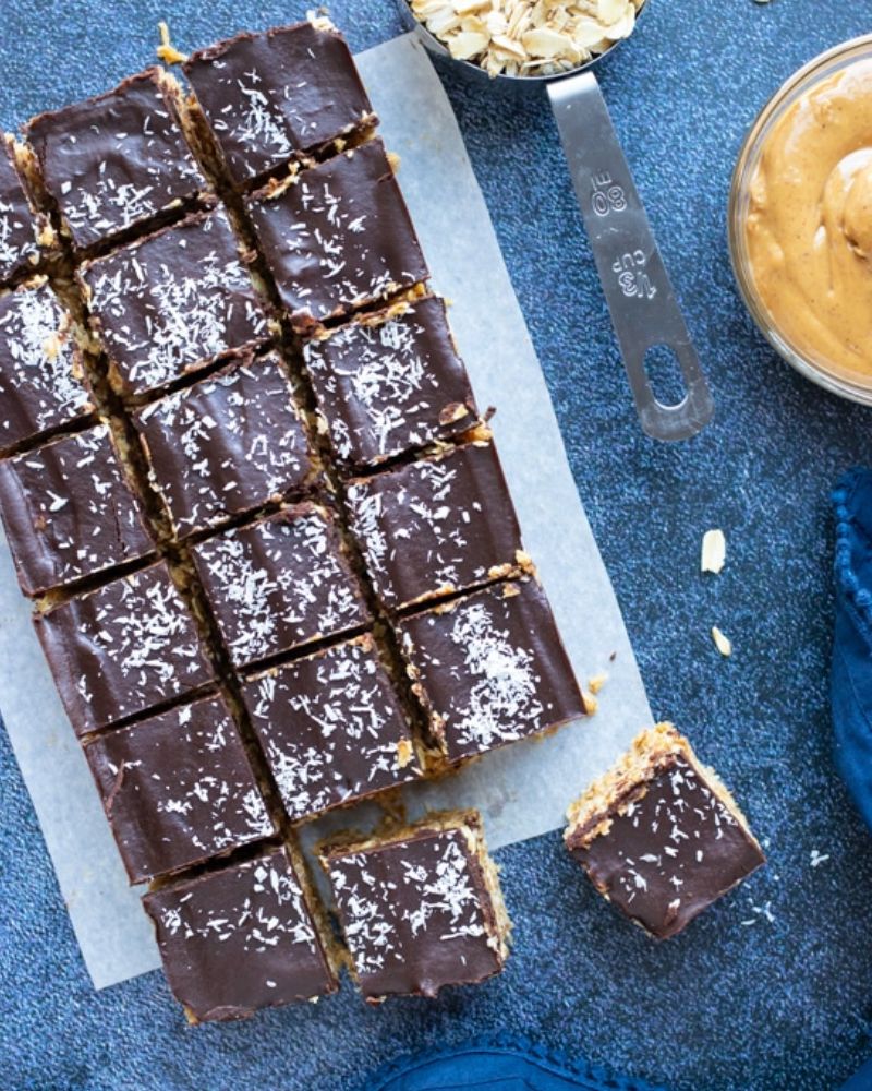 No-Bake Samoa Oatmeal Bar recipe