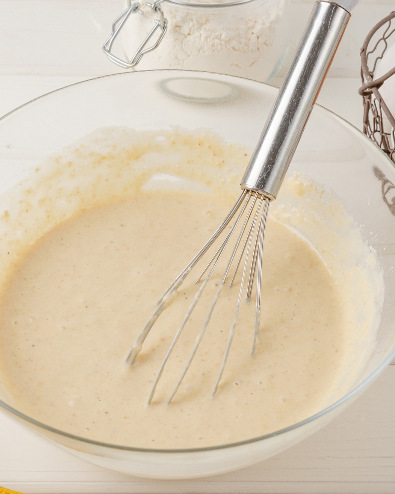 Making microwave pancakes is an easy cooking activity for toddlers or preschoolers