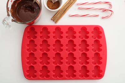 gingerbread molds for candy cane cocoa recipe