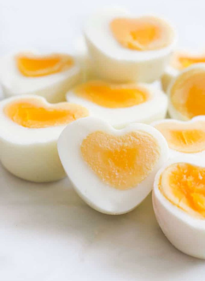 heart shaped hard boiled eggs