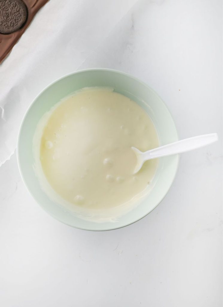 melted white chocolate