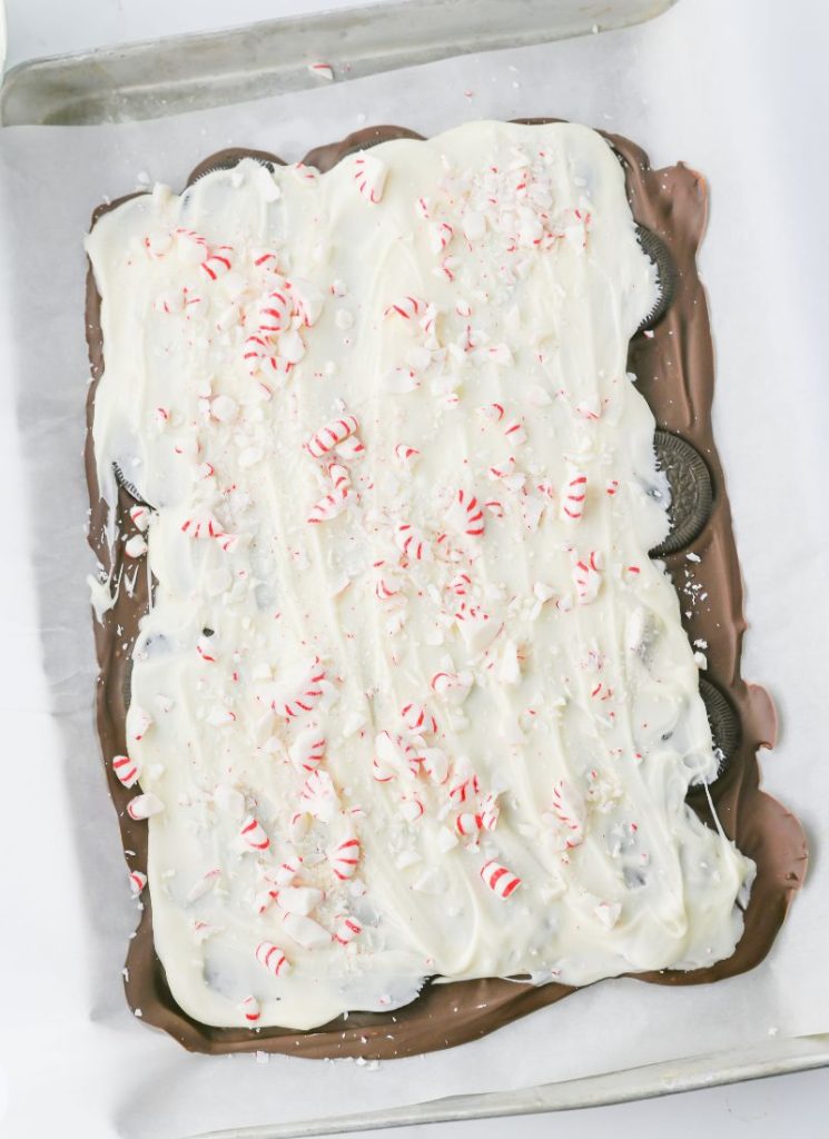crushed candy cane topping added
