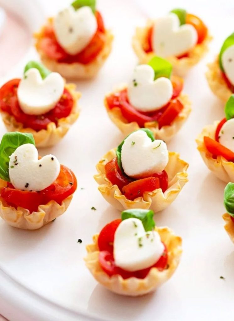 caprese bites for valentines