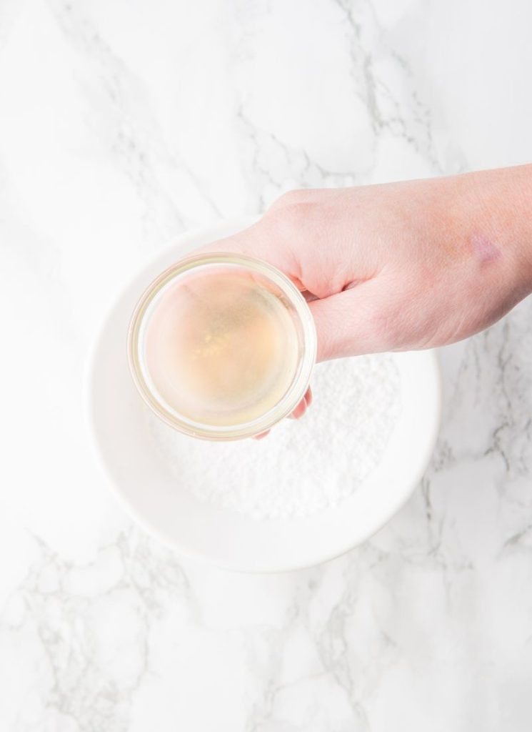 making glaze for easy lemon cake recipe with oil