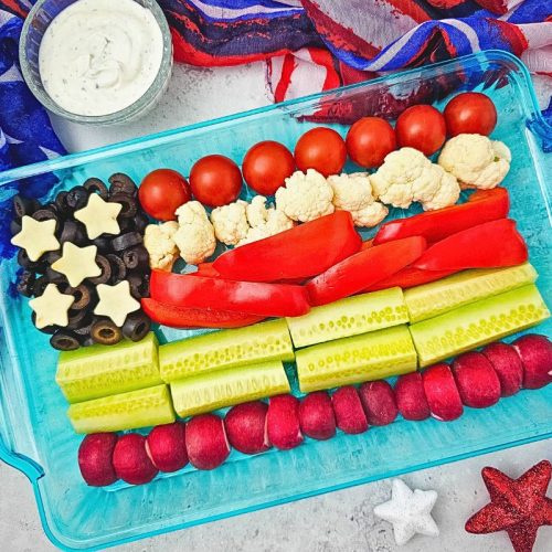 Patriotic Veggie Platter + feature image