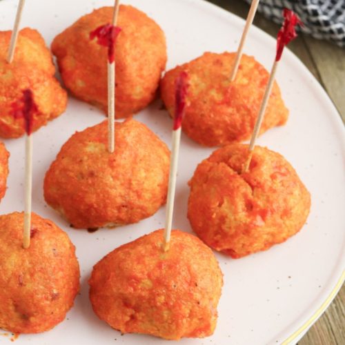 Baked Buffalo Chicken Meatballs feature image